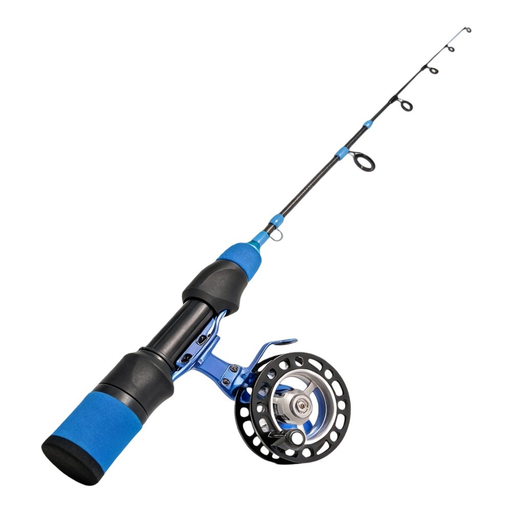 57cm Short Carbon Ice Fishing Rod Three Tip Sections Soft Tuning For Ice