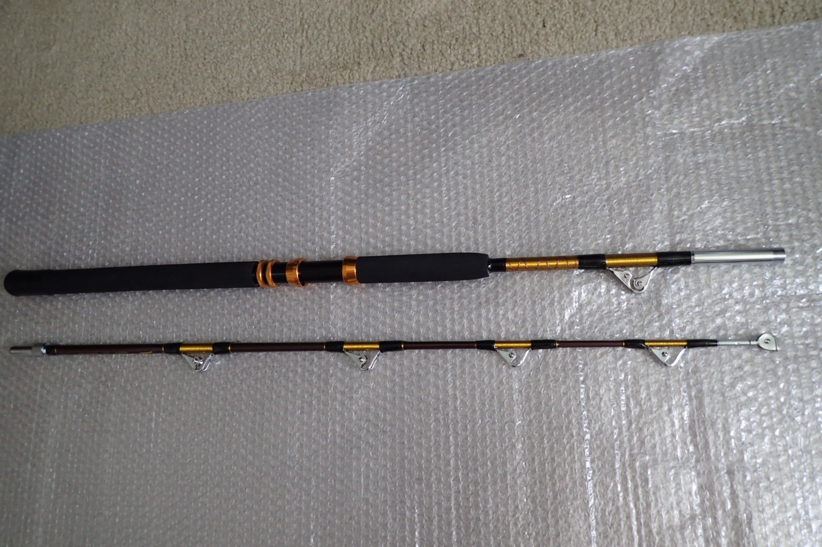 Heavy-Duty Trolling Saltwater Fishing Rod 5.9ft/180cm 50-120lbs Double Pulley S