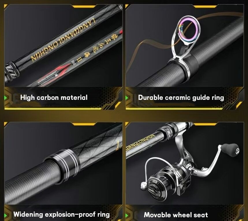 Telescopic Fishing Rods Carbon Fiber Rod Big Game Long Cast Fishing Rod Travel