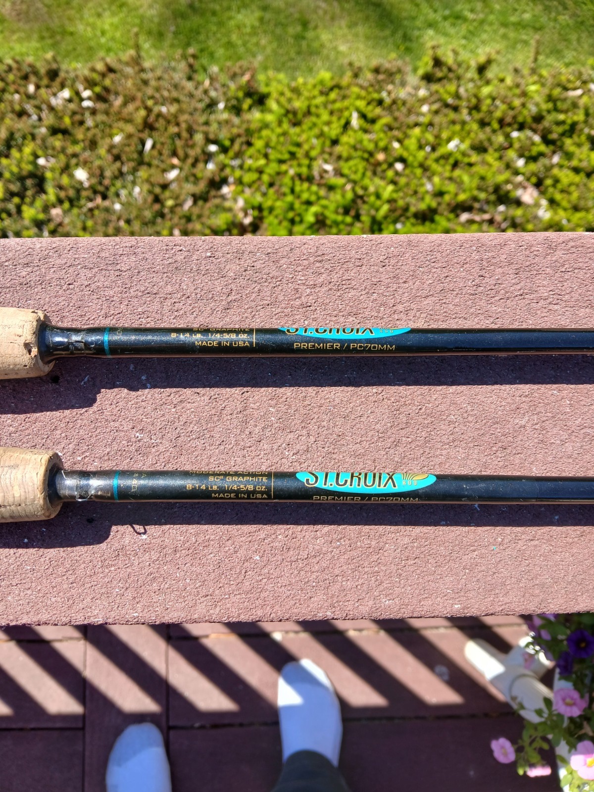 2 ST, Croix Premier Baitcasting Rods, PC70MM 7′ 1- piece. Med Power, 8-14 lb