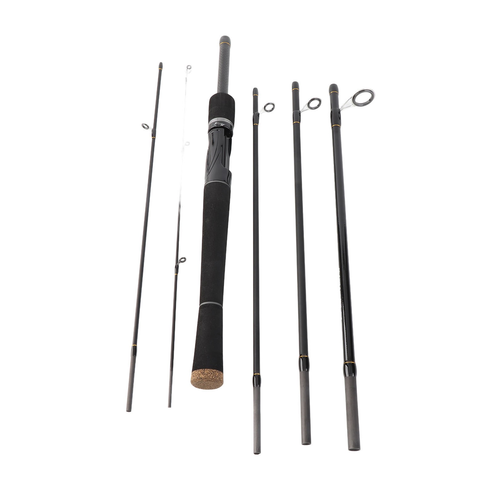 6 Piece Fishing Pole Spinning/Casting Rod Travel Fishing Rod SKGN