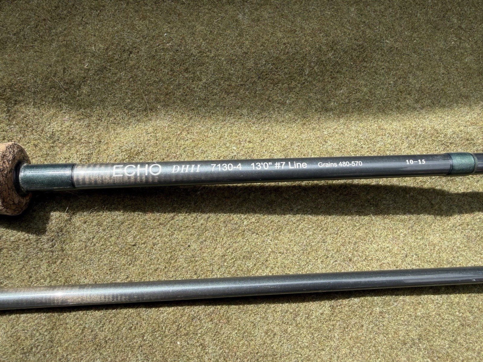 ECHO DHII 7130-4 13ft 7wt 4pc Carbon Medium Fast Fly Rod w/ Tube & Sock