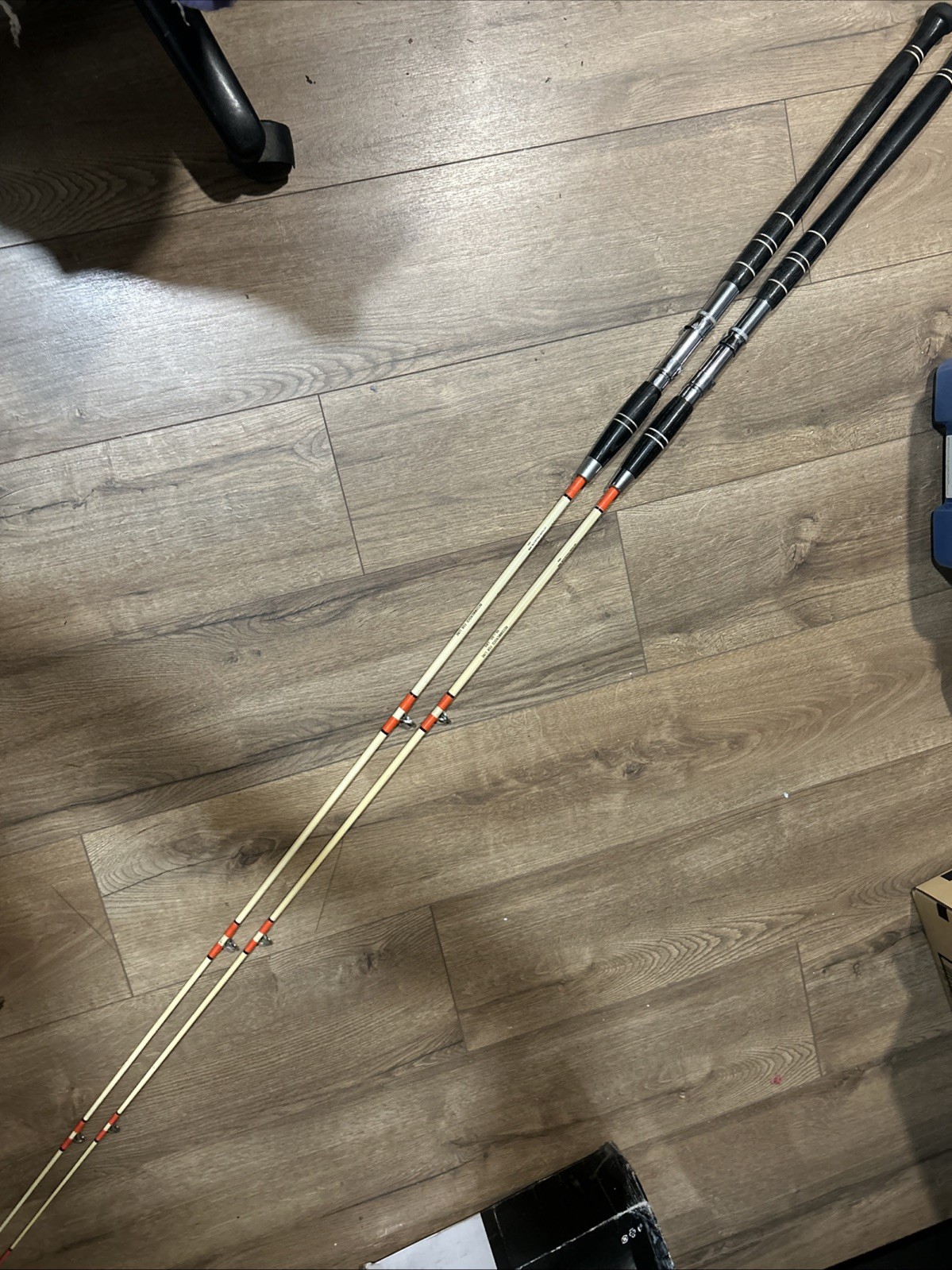 Vintage Pair Of St Croix Viking 7704-M 6’0’ fishing rods, 10-30 LB
