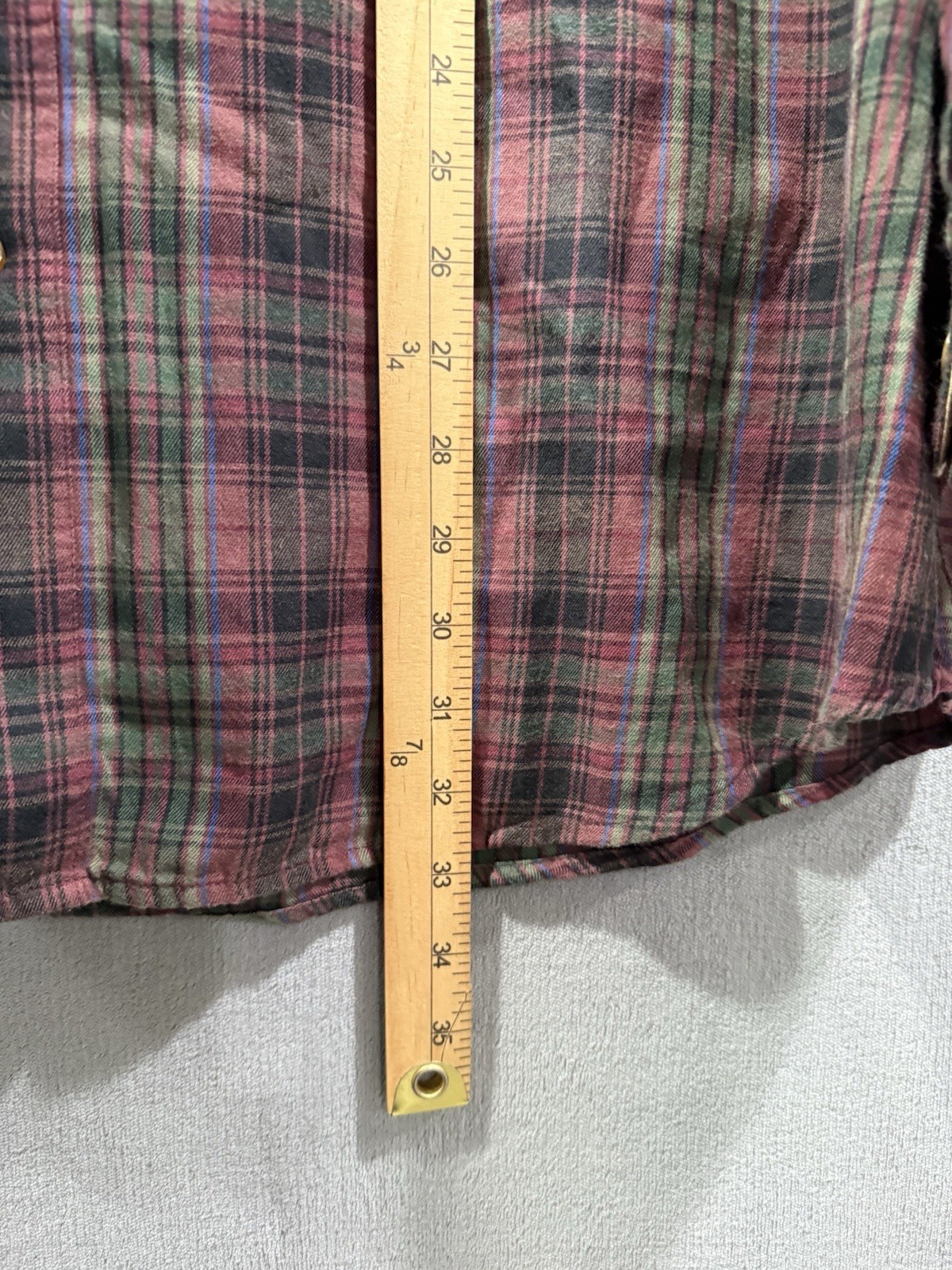 Orvis Plaid Button down Mens Size XL Red Multicolor Long Sleeve