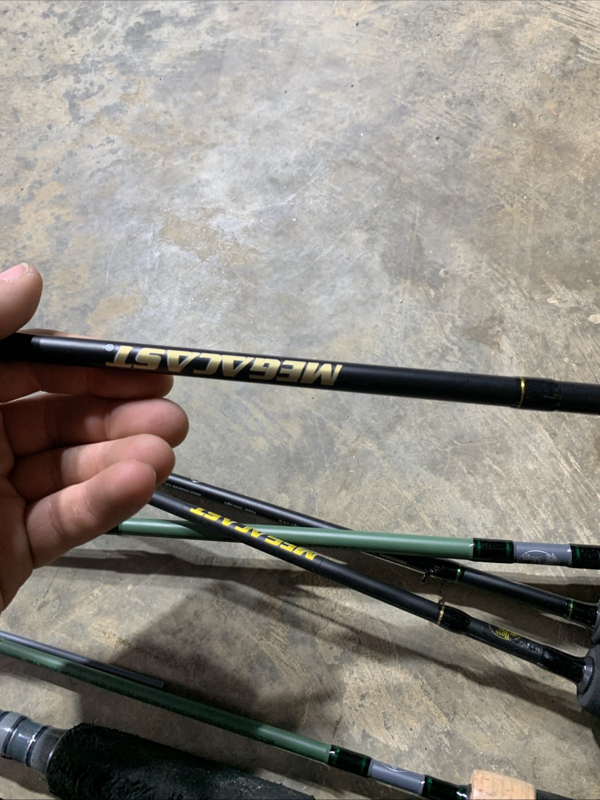 LOT OF 10 BASS PRO SHOPS FISHING RODS (BROKEN)
