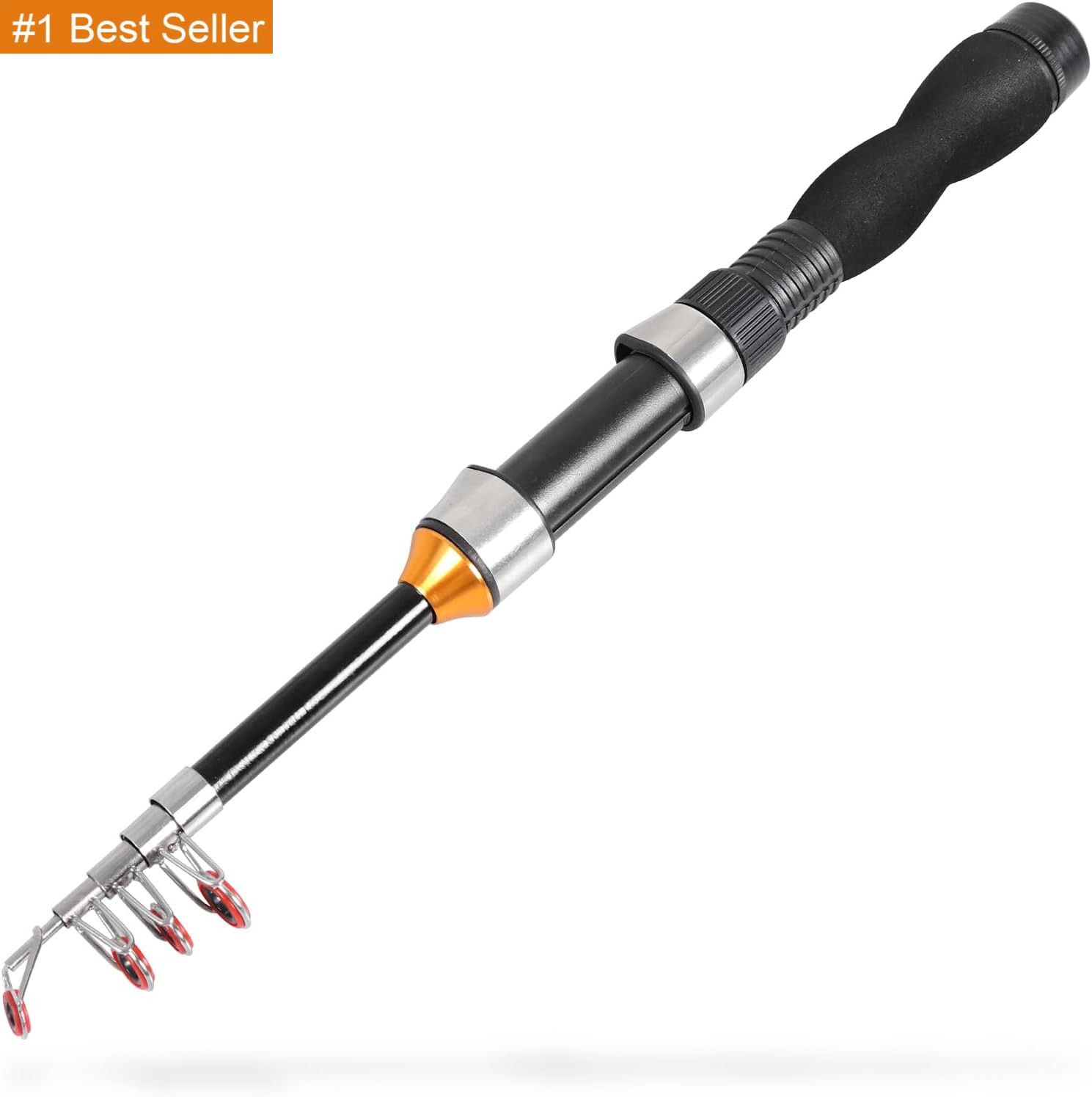 Telescopic Collapsible Extendable Fishing Rod for Saltwater and Freshwater, Ligh