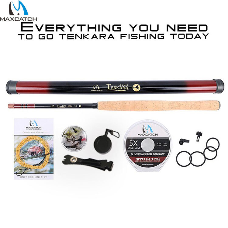 Maxcatch Tenkara Rod Combo Complete Kit 10/11/12/13ft 7:3 Action Fly Fishing Rod