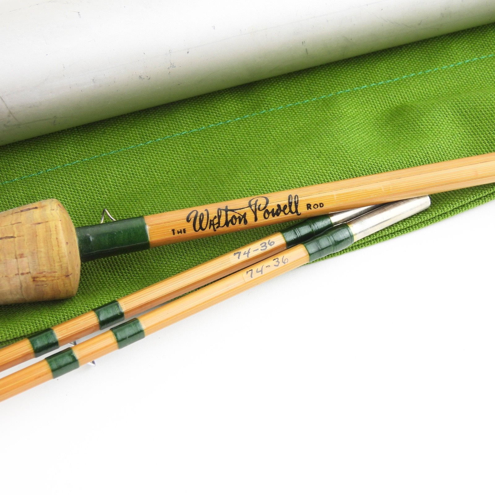Walton Powell Bamboo Fly Fishing Rod. 8’ 5”. W/ Tube & Sock.