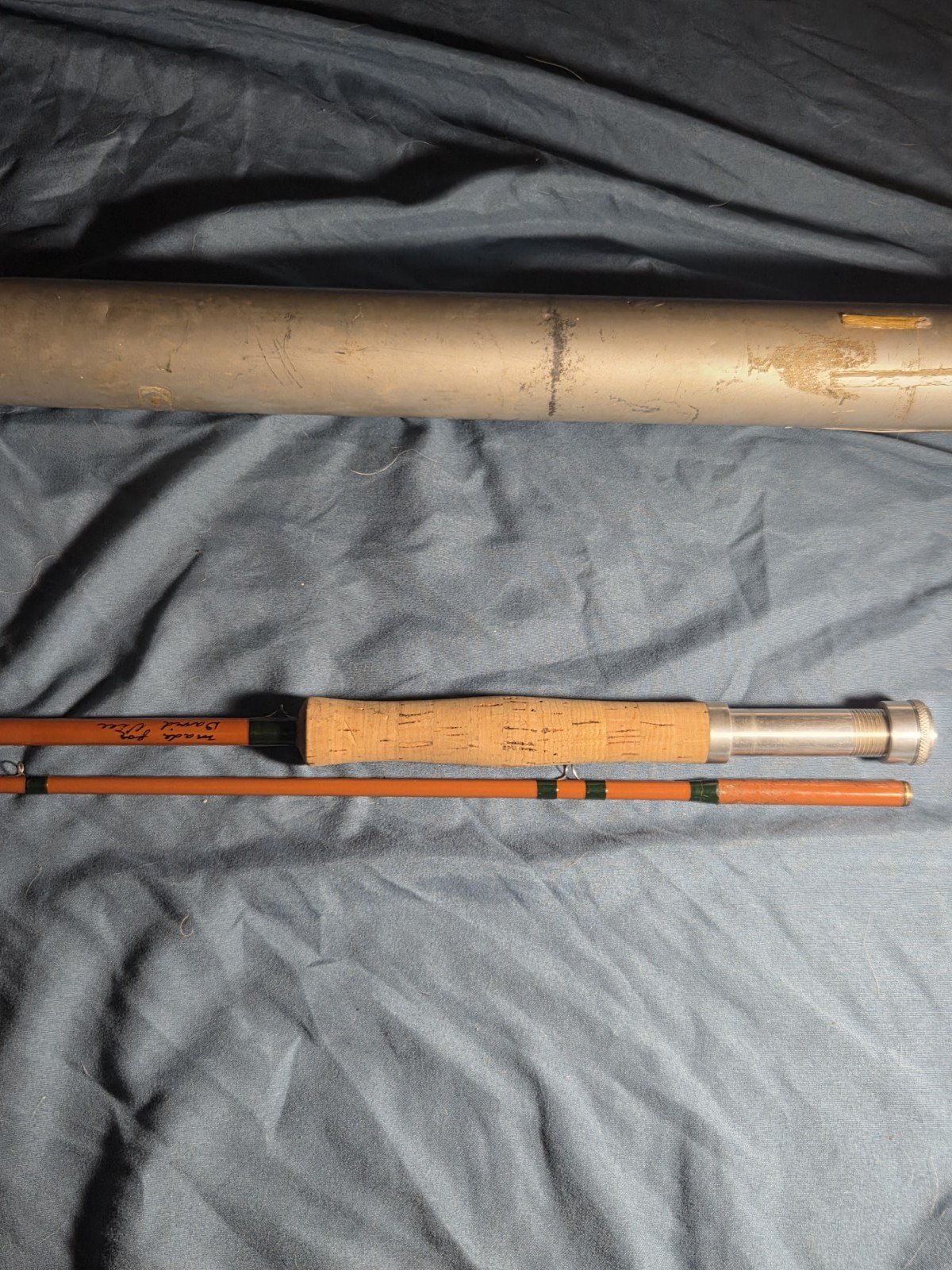 Vintage 1960s Walton Powell CUSTOM Fiberglass Fly Rod with name inscription