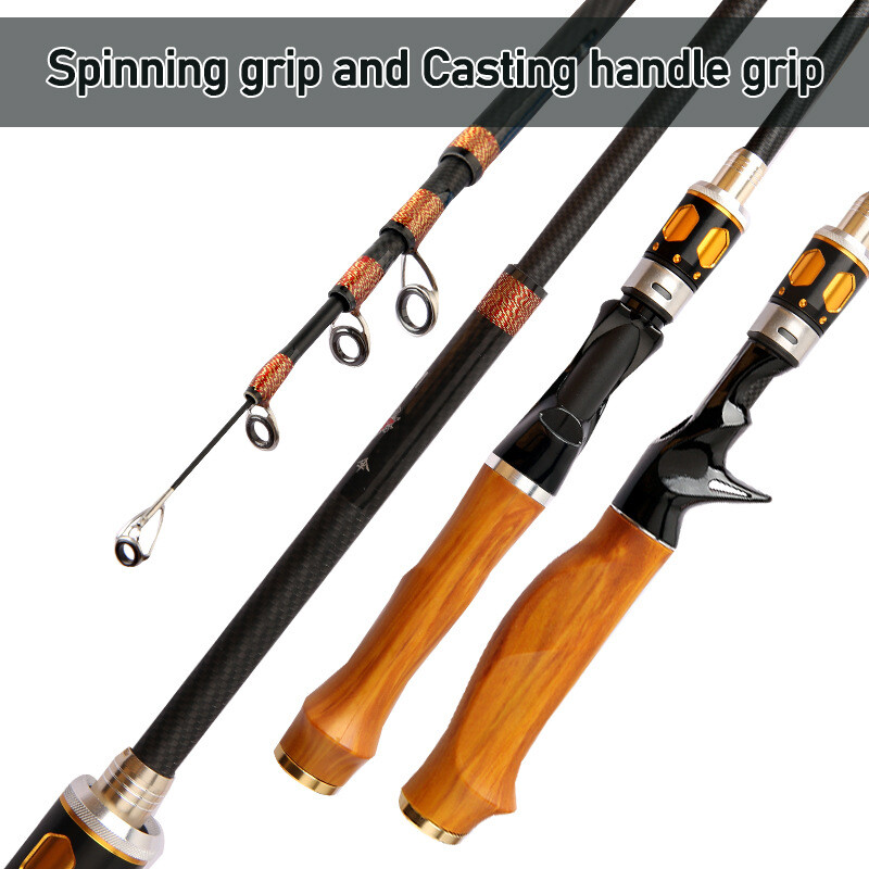 1.8-2.7M Fishing Rod for Casting/Spinning Reel Carbon Fiber Ultra-Light Pole New