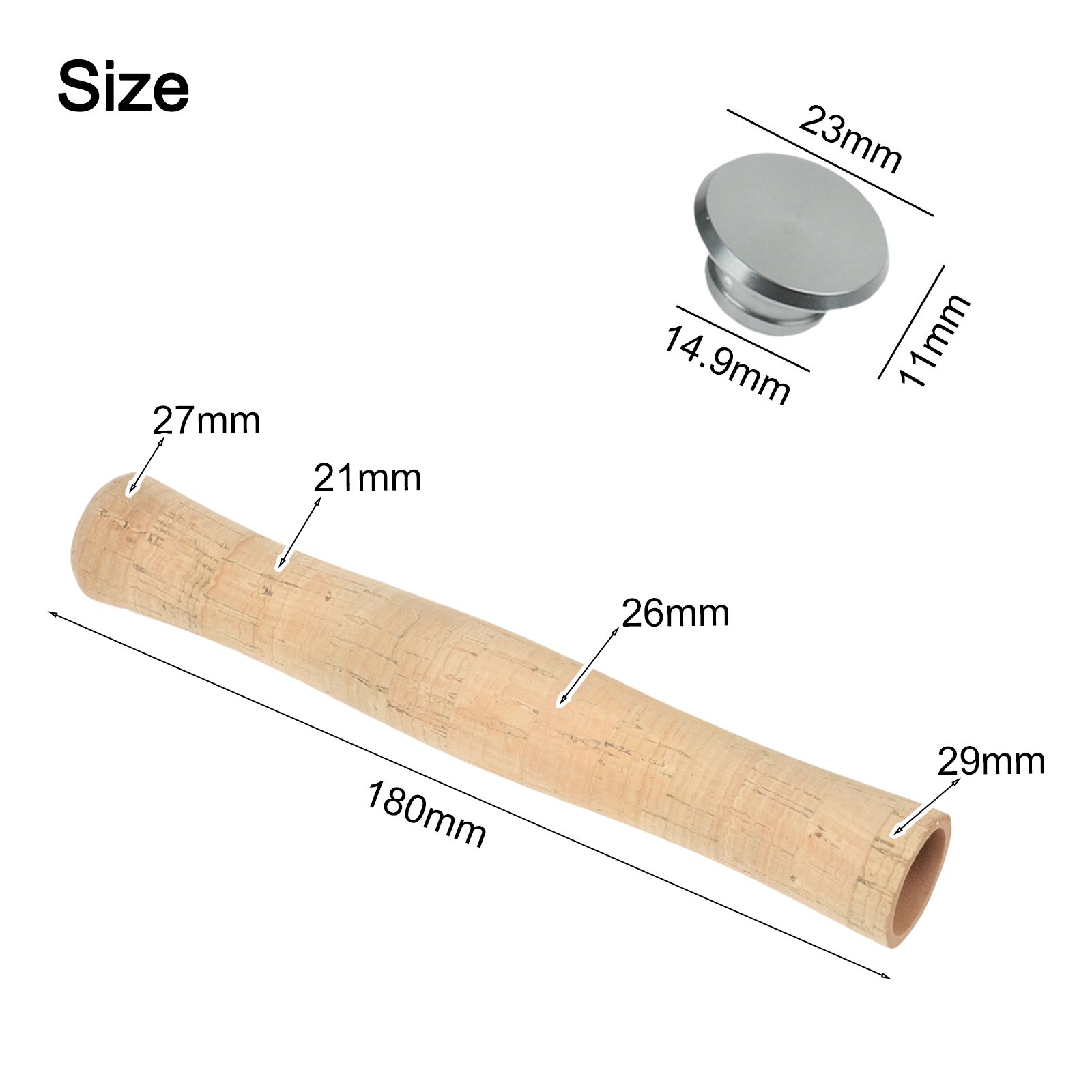 Cork Fly Fishing Rod Handle Grip With Reel Seat DIY Building Repair Kit New