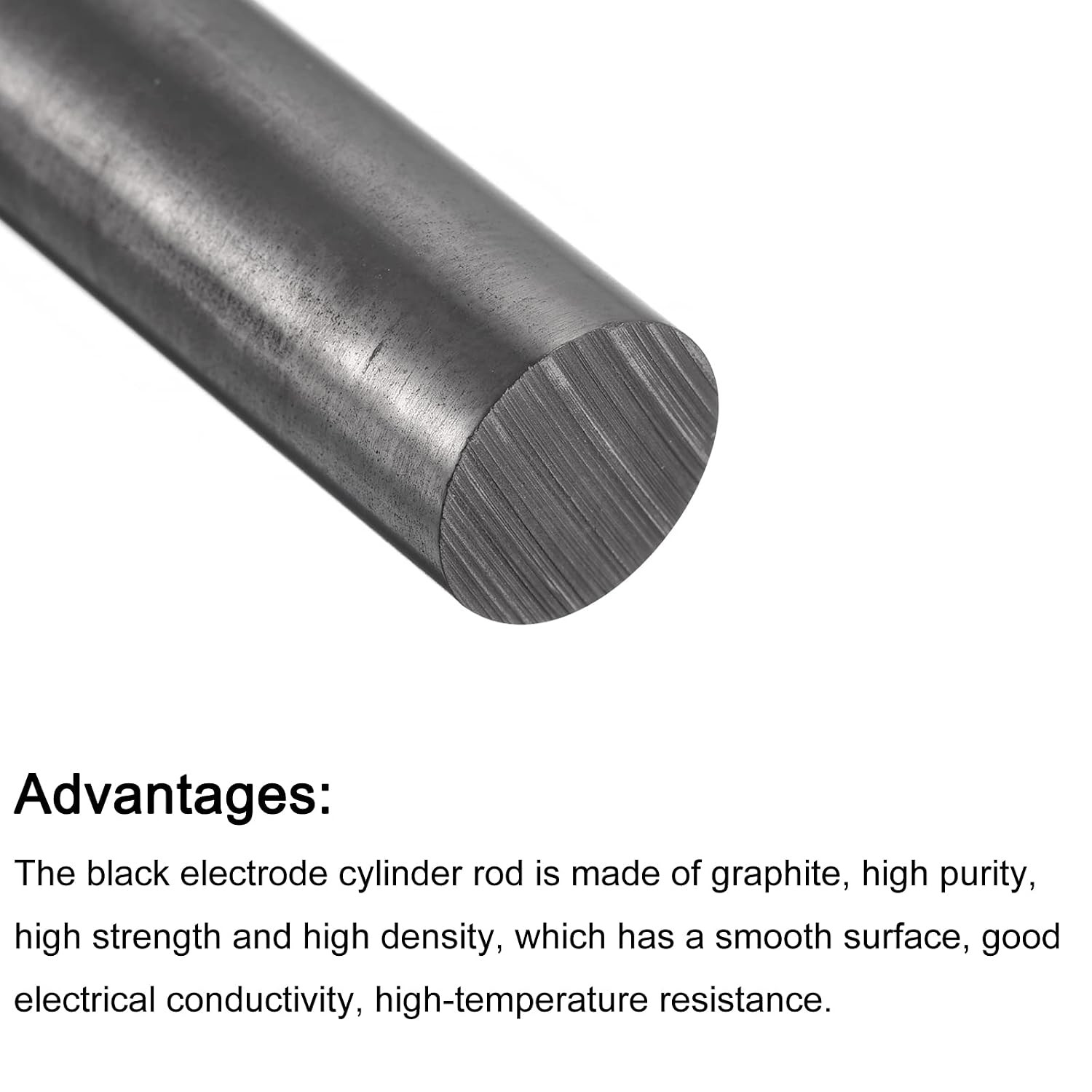 Graphite Rod Graphite Stirring Rod Cylinder Stick Carbon Rod 300X12.7Mm Black fo