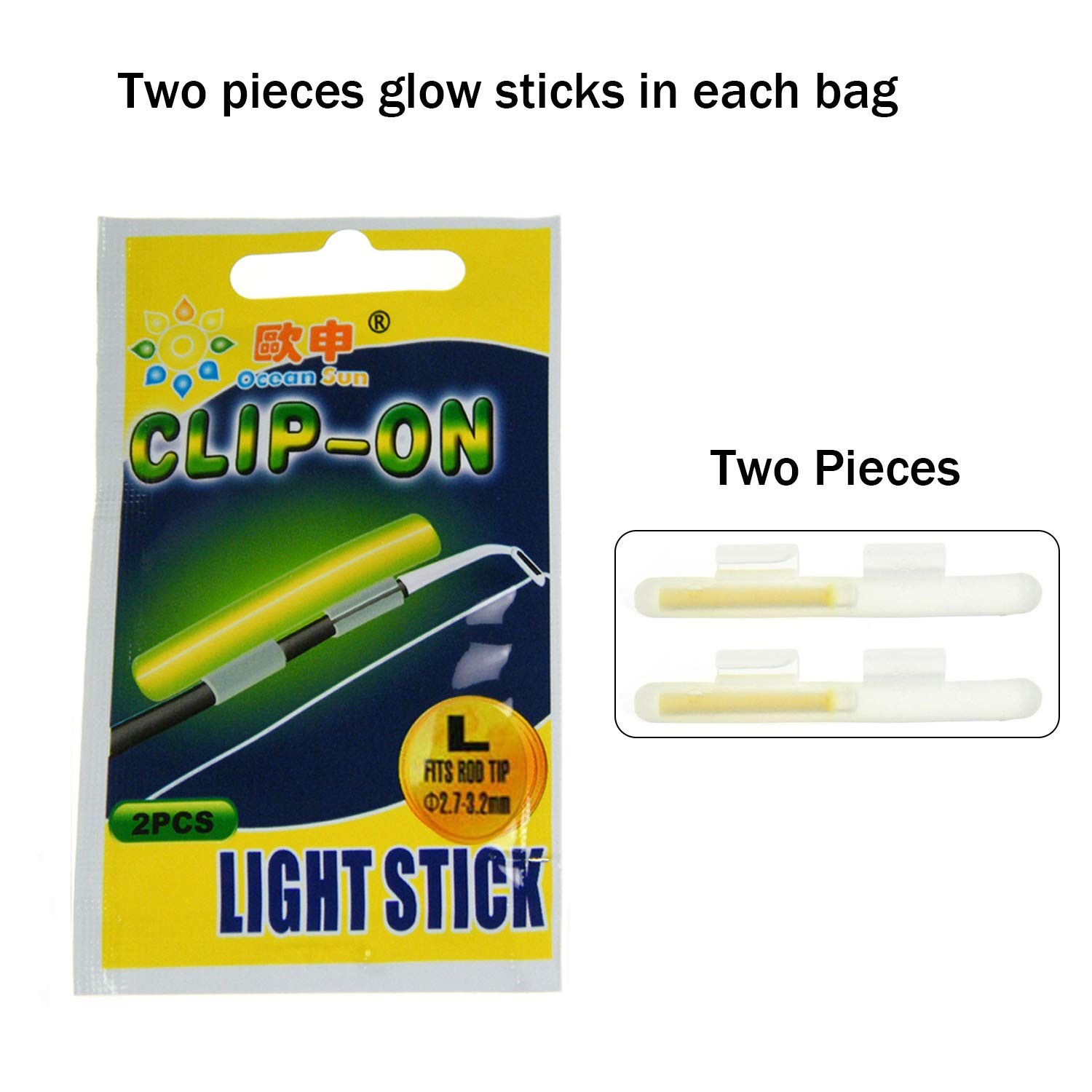 Clip-On Fishing Glow Sticks for Pole Fishing Rod Tip Light Fishing Pole Light…