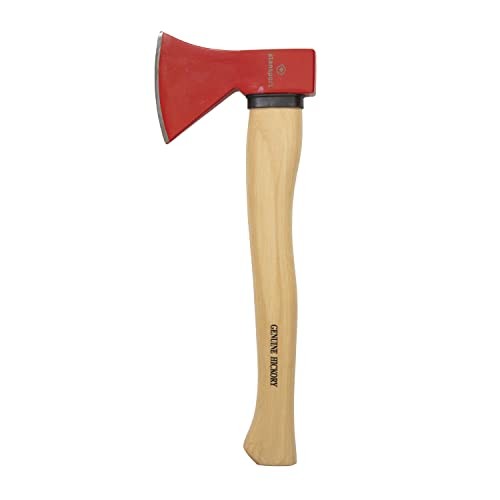 S/SPORT 14″ WOOD HANDLE CAMP AXE-SHORT W/CARBON STEEL HEAD