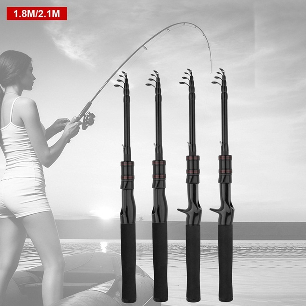 Lightweight Carbon Fishing Rod 150cm 180cm 210cm Collapsible for Stream Fishing