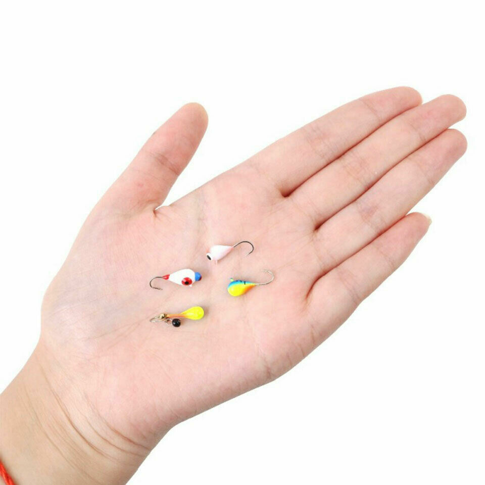 5pcs Ice Jig Japan Hook Winter Fishing Baits 12/14/16# Tungsten Ice Fishing Jig