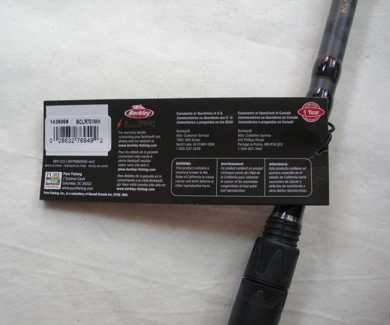 Berkley 1429009 BCLR701MH Lightning Rod Casting 7 Ft Cork Handle