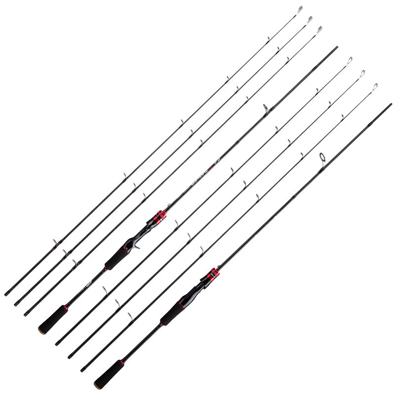 Fishing Rod 1.68M 1.8M Carbon Spinning/Casting Rod Trout Lure Travel Pole M/L/MH