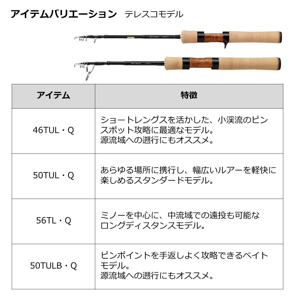 DAIWA Trout Rod Wise Stream 56L-3 (Multi-piece specification)