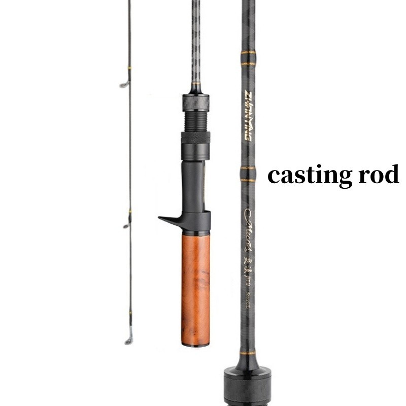 Fishing Rod 5ft/5.5ft/6ft Casting Spinning Rod Carbon Fiber Rod 2 Sections Pole