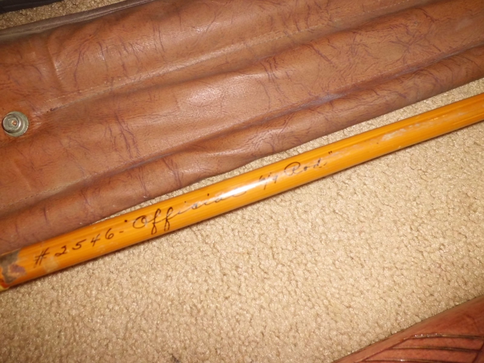 Vintage HEDDON Pal #2546 “Official 6/9 Rod” Steel Bamboo Finish Rod made in USA