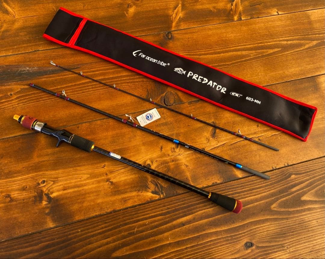 Jigging Rod 3-Piece Fuji Guides 6ft MH Multi-Use Saltwater Fishing