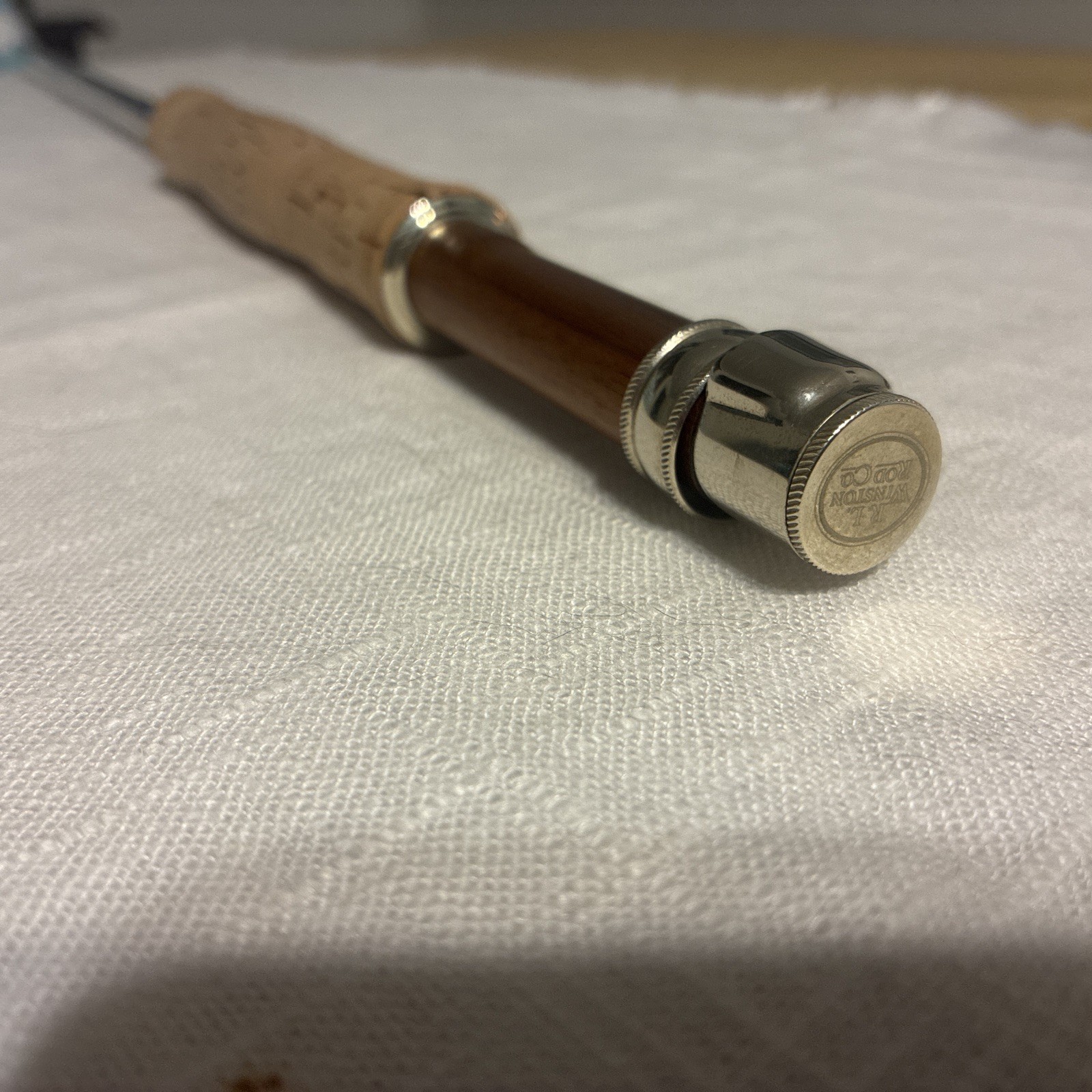 Winston Pure 8′ 4wt Fly Rod 4pc. CustomWinston cap and ring reel seat. Preowned
