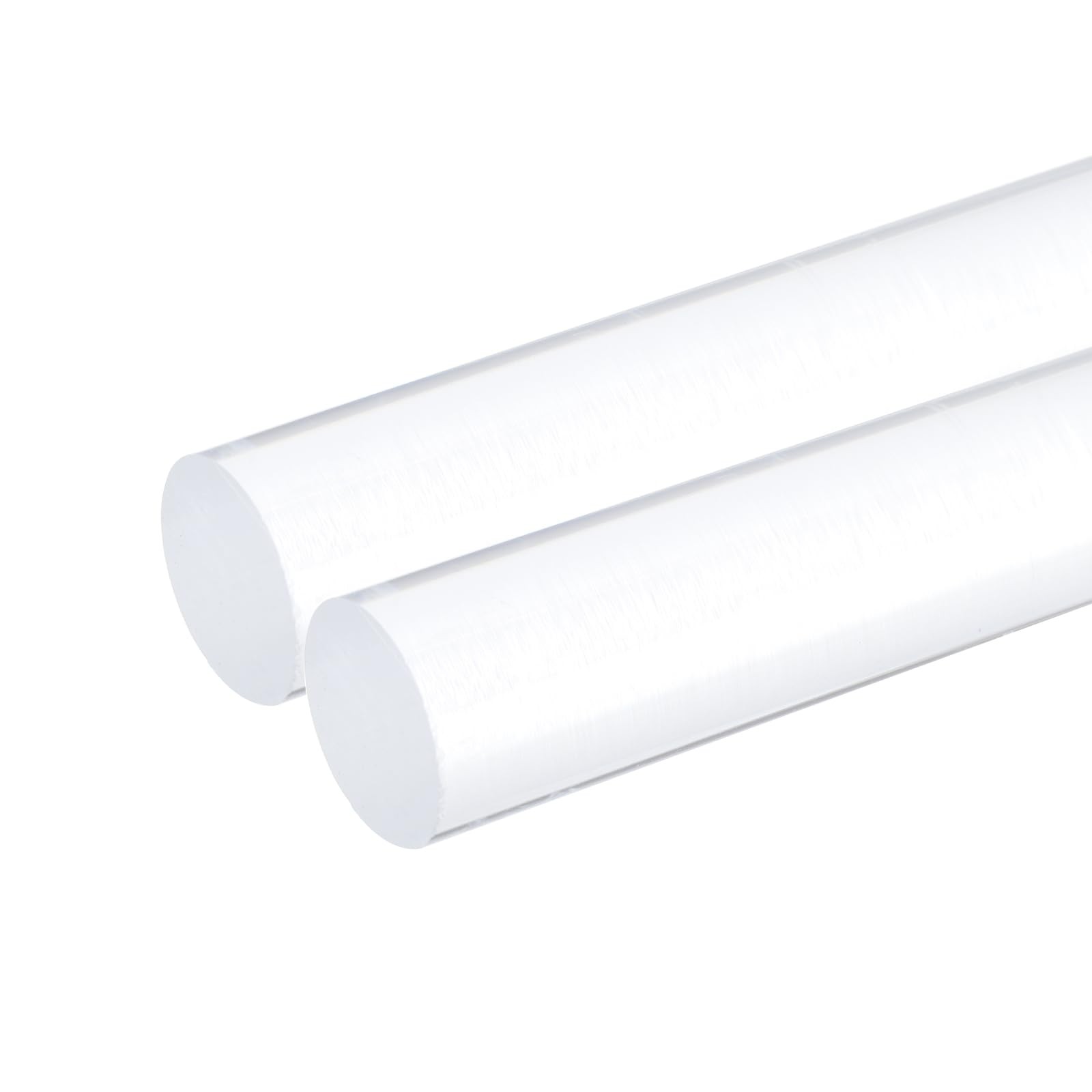 2 PCS 12 Inch Clear Acrylic Round Rods 1/2 Inch Diameter Dowel Sticks DIY