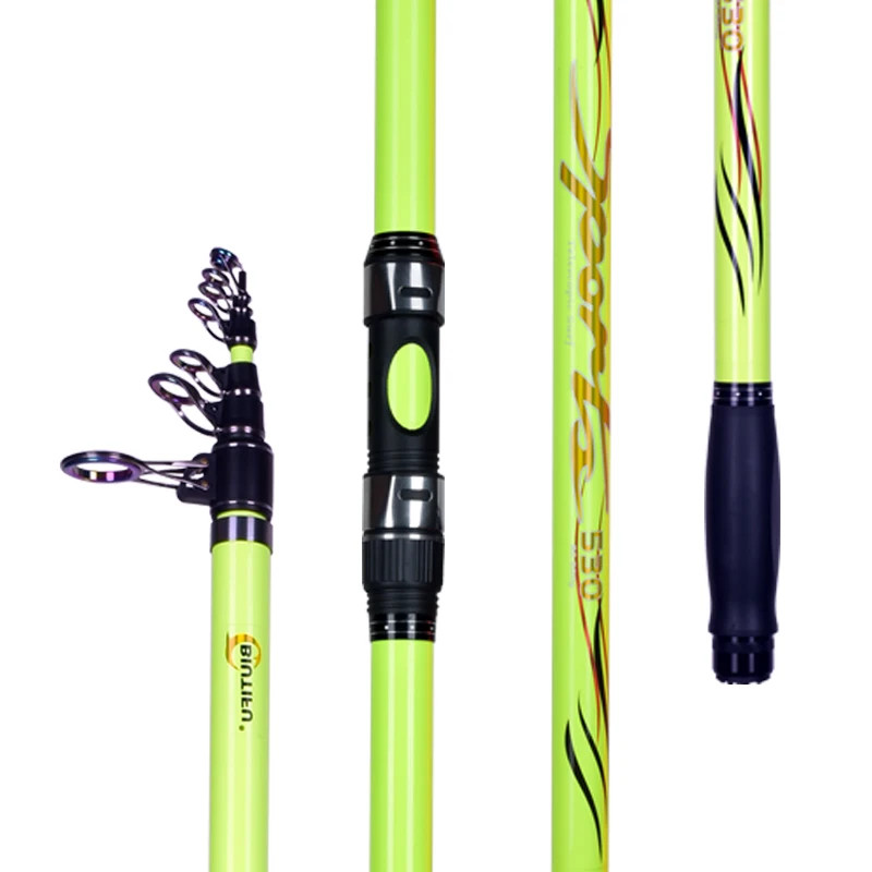 BIUTIFU Telescopic Surf Fishing Rod 4.2-5.0m Carbon Fiber Heavy Casting 80-200g