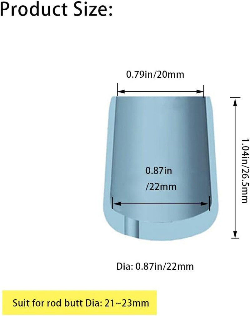 4 Pcs Fishing Rod Butt Cap Silicone Rod Butt Cushion Protect the Butt End of Rod