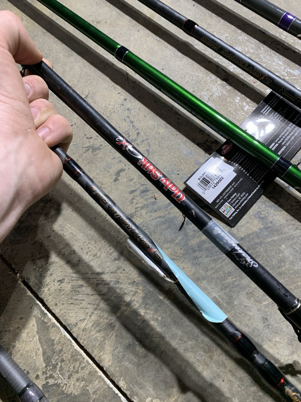 LOT OF 10 Assorted Brands FISHING RODS (BROKEN)