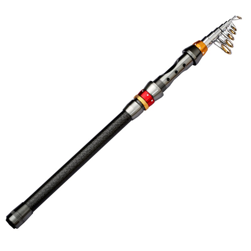 1Pcs Carbon Fiber Telescopic Fishing Rod Sea Saltwater Portable Pole1.8- 3.6M
