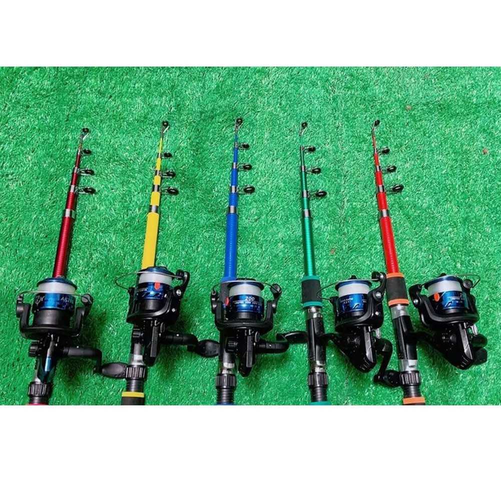 Telescopic Fishing Rod Set with Carbon Fiber Reel For Combo Gear for Anglers