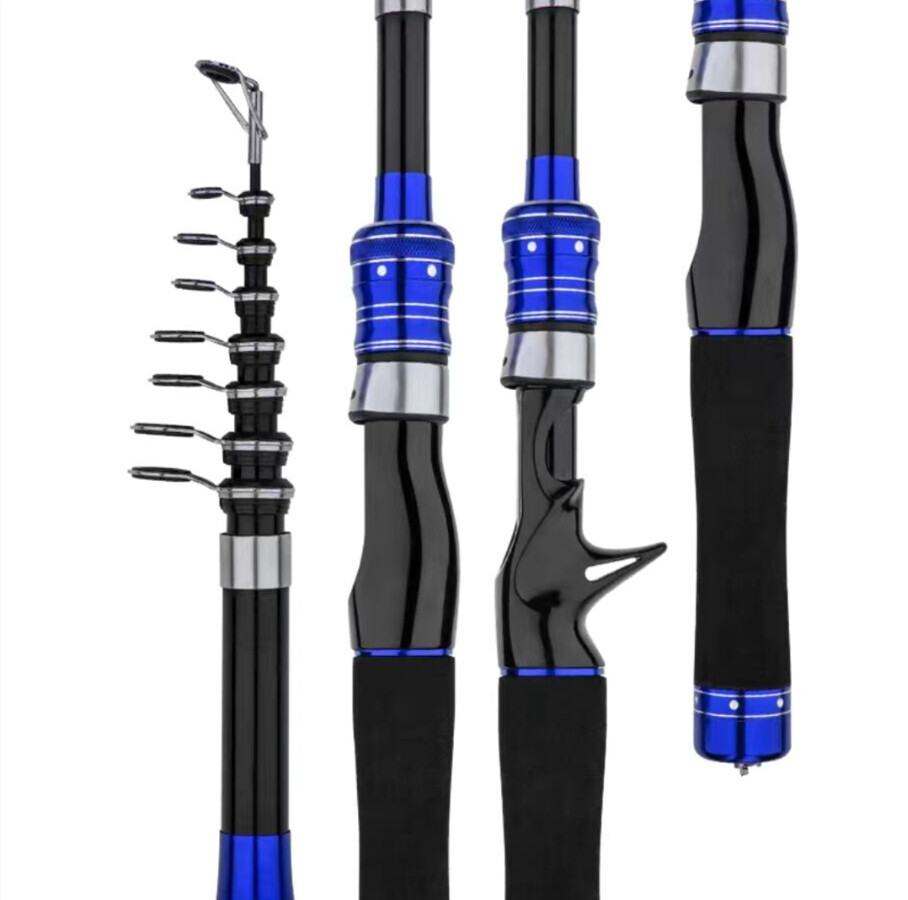 Power Telescopic Rock Fishing Rod 1.5M-2.4M Carbon Fiber Spinning Fishing Poles