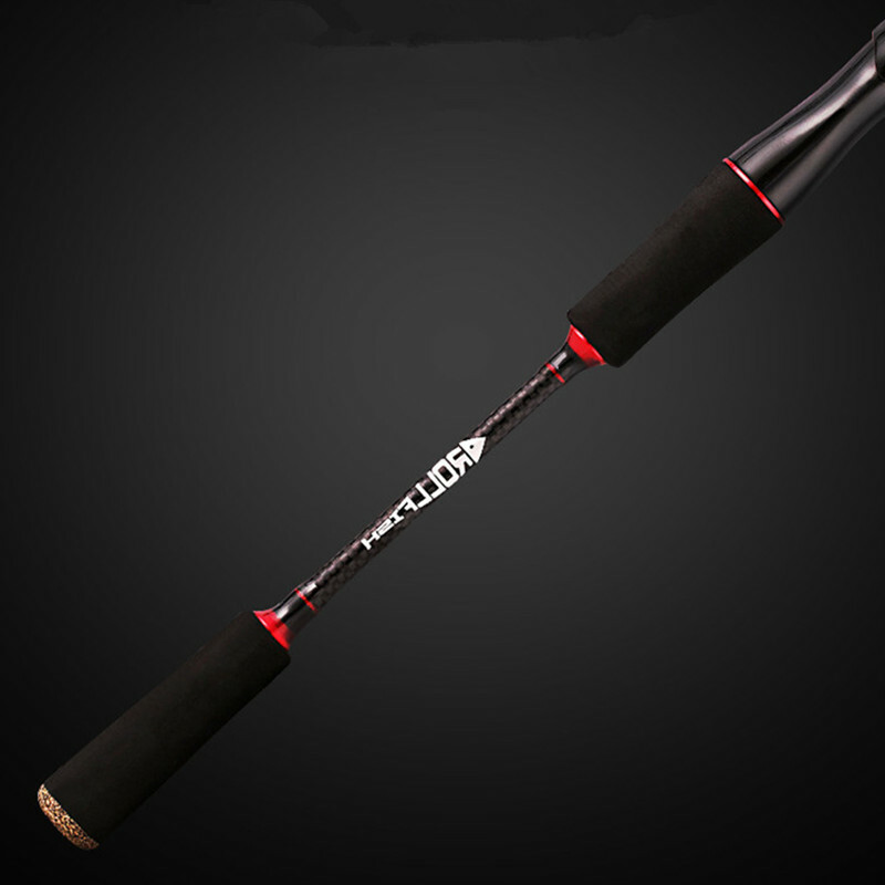 Rollfish Medium light Mod Fast Spinning Rod 6′ 2pc. Black/Red