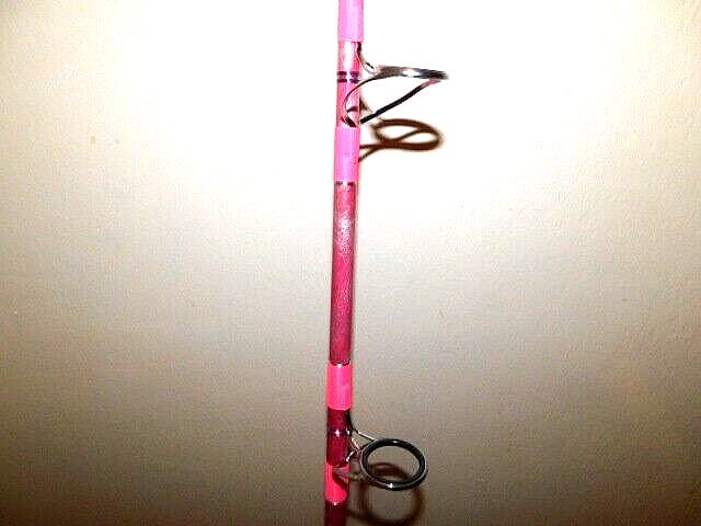 CUSTOM SPINNING ROD 7 FT 25-50 LB PINK PEARL MARBLE NEW