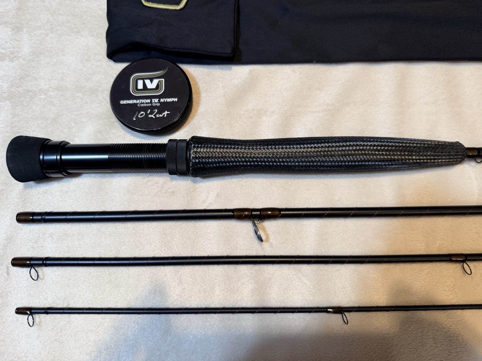 Diamondback Generation IV Nymph Fly Rod 10ft 2wt 4pc Carbon Grip