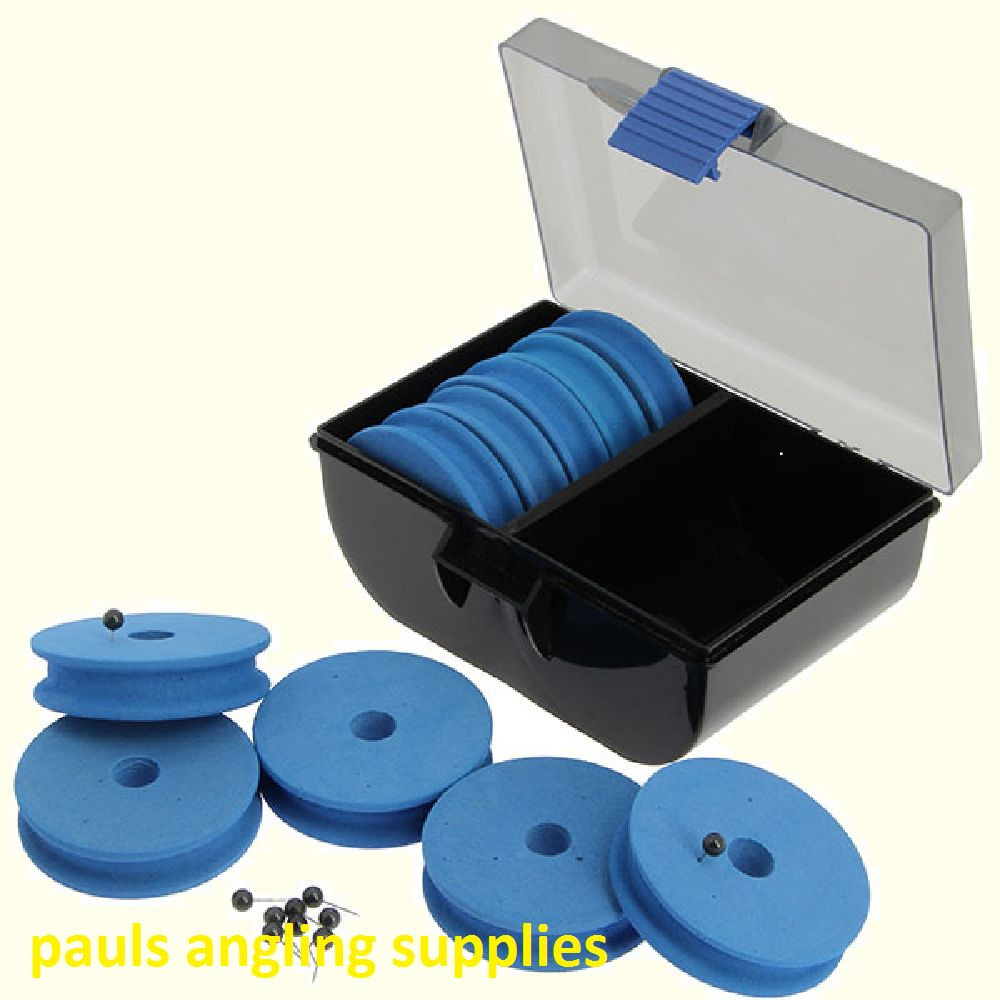 Sea Fishing EVA Winder Box With 10 Winders for Rig Hook Lengths etc