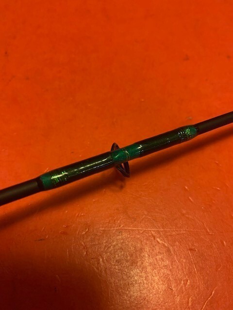 CUSTOM BUILT GLOOMIS 7 FOOT 6 INCH 12 TO 25 POUND CLASS BAITCASTING FISHING ROD