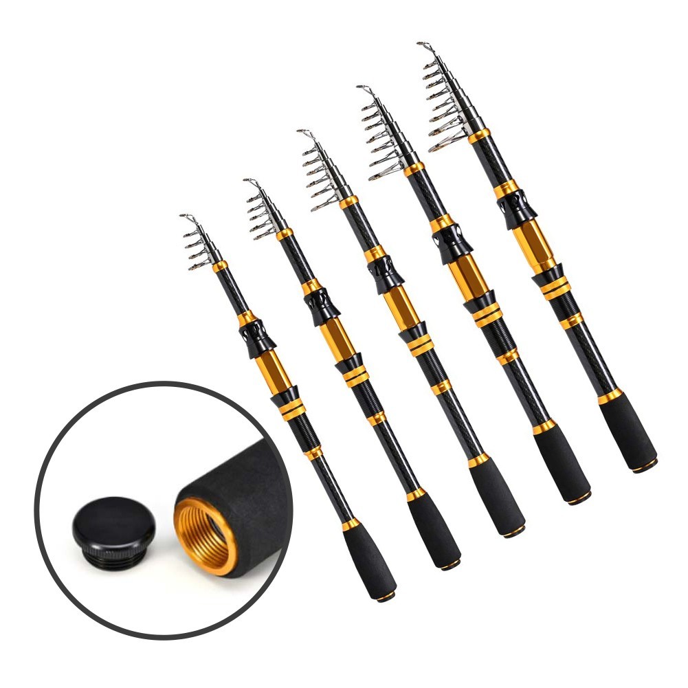 Carbon Fiber Spinnings Fishing Rod Short Section with EVA Handle 180cm to 300cm