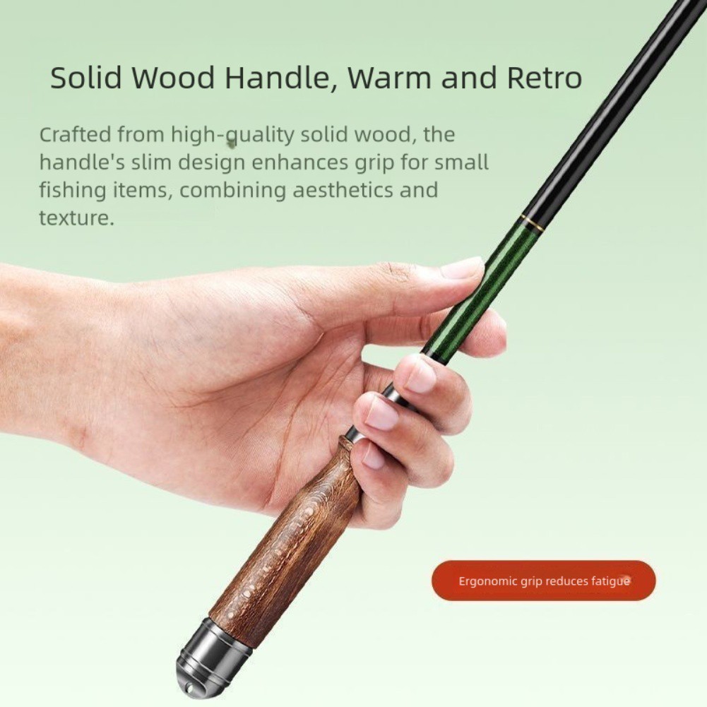 Ultralight Stream Fishing Rod Carbon Fiber Portable with Palm Fit Handle
