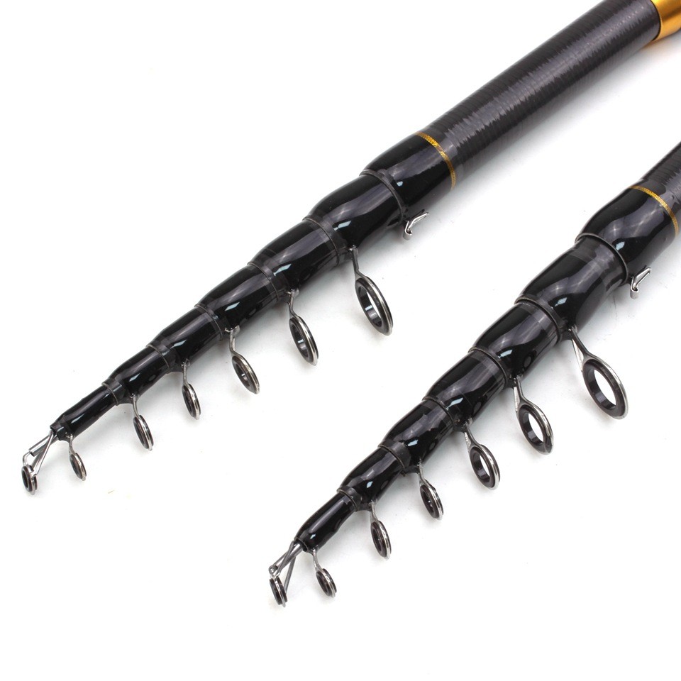 1.8M-3.6M Spinning Fishing Rod Carbon Fiber Telescopic Pole Fresh Saltwater Rod