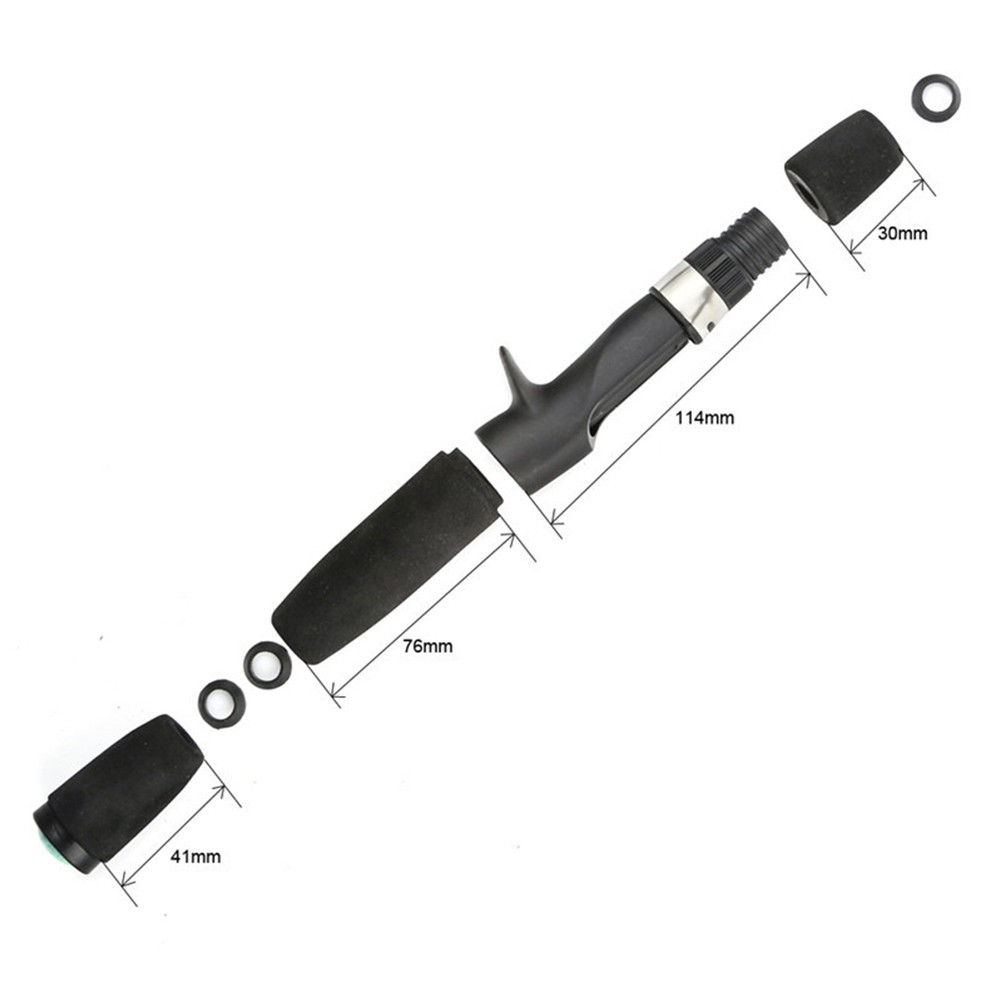 For DIY Fishing Rod Handle Black EVA with Reel Seat for Rod Repair Lightweight