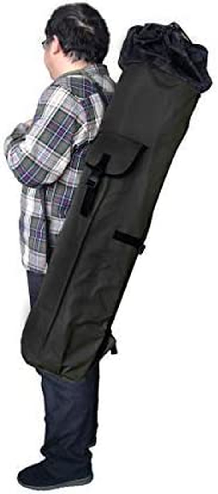 Durable Canvas Fishing Rod & Reel Organizer Bag Travel Carry Case Bag- Holds 5 P
