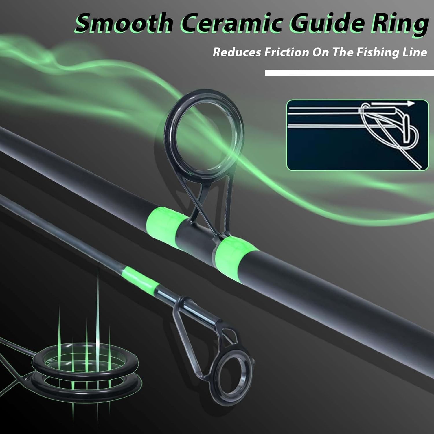 Surf Spinning Fishing Rod 9’/10’/11’/12′ 3-Piece Carbon Fiber Saltwater Rod