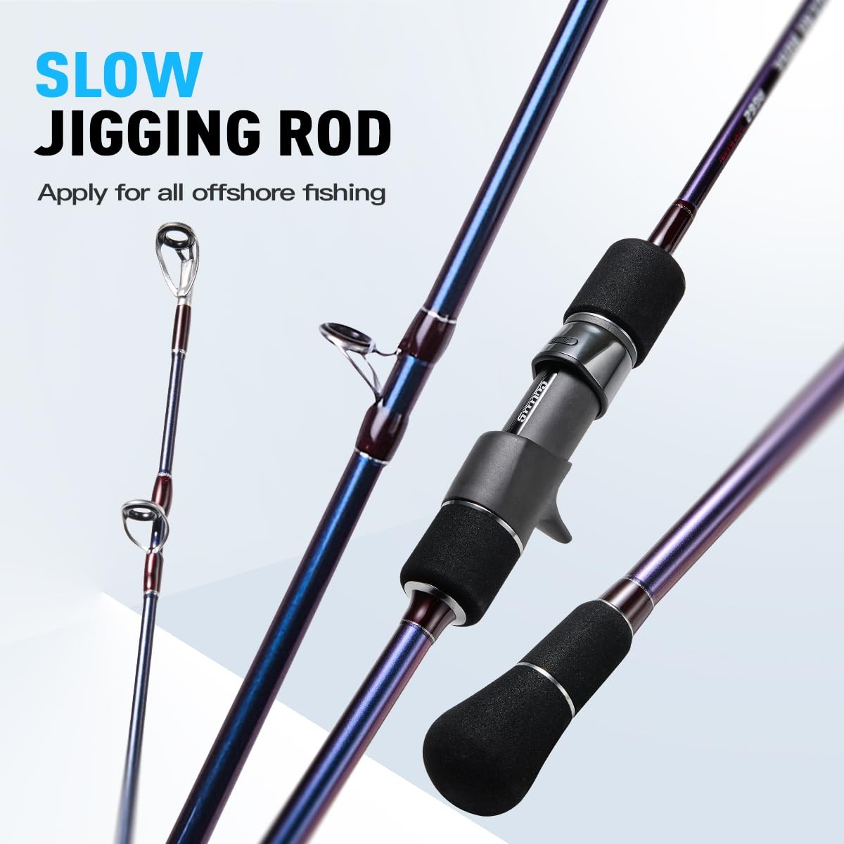 Soloking Ocean Rose Saltwater Fishing Rod 2-Piece Slow Pitch Jigging Fuji