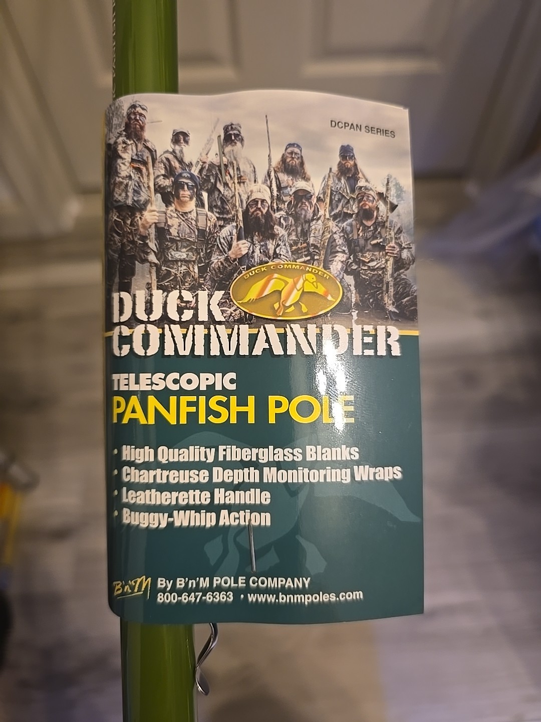 B&M Duck Commander 11′ Fiberglass Telescopic Panfish Pole Rod 4 Sections DCPAN