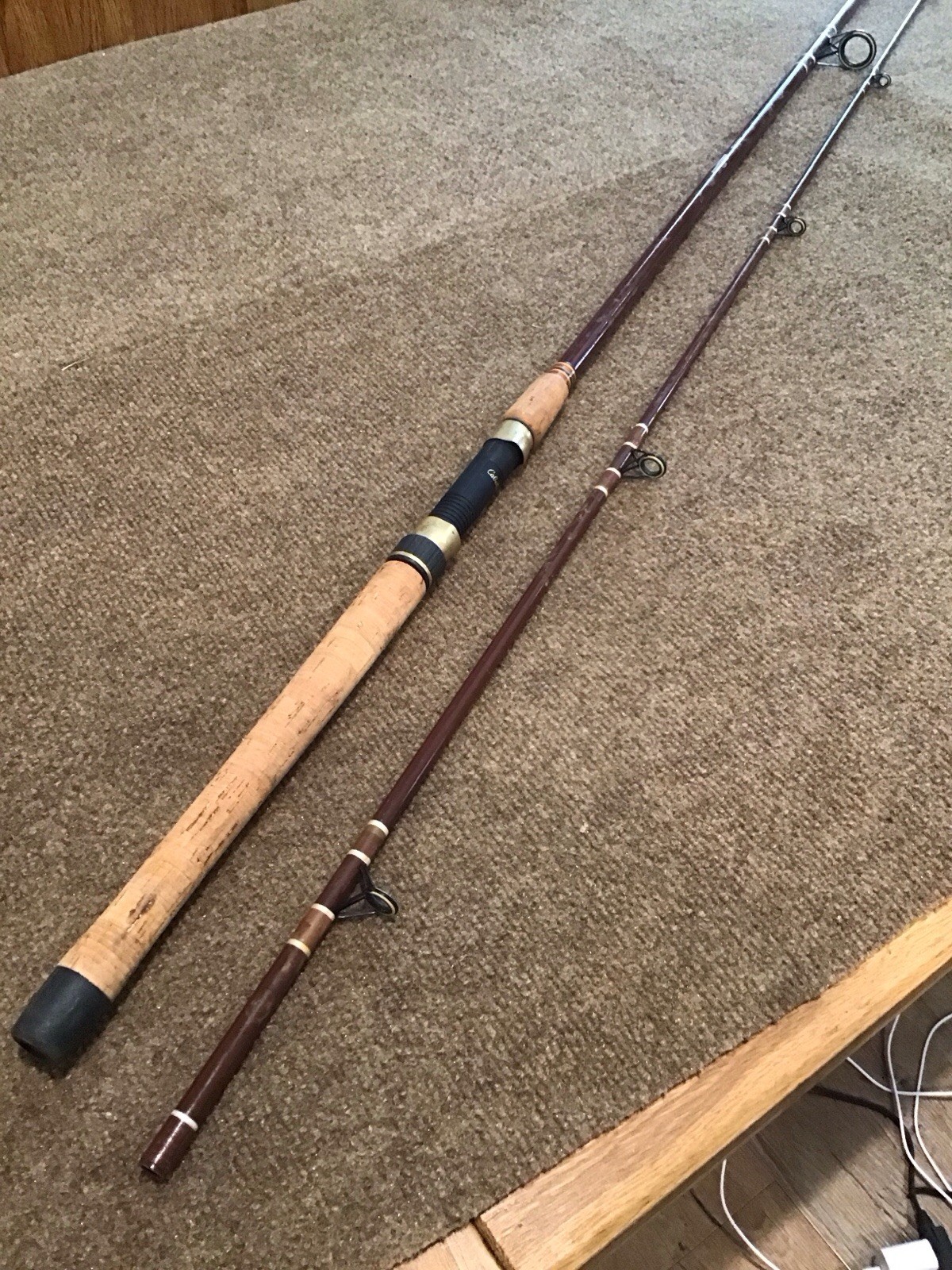 Vintage Fenwick Woodstream 12′ 2-pc FS1440 Spinning Rod USA Custom Fiberglass