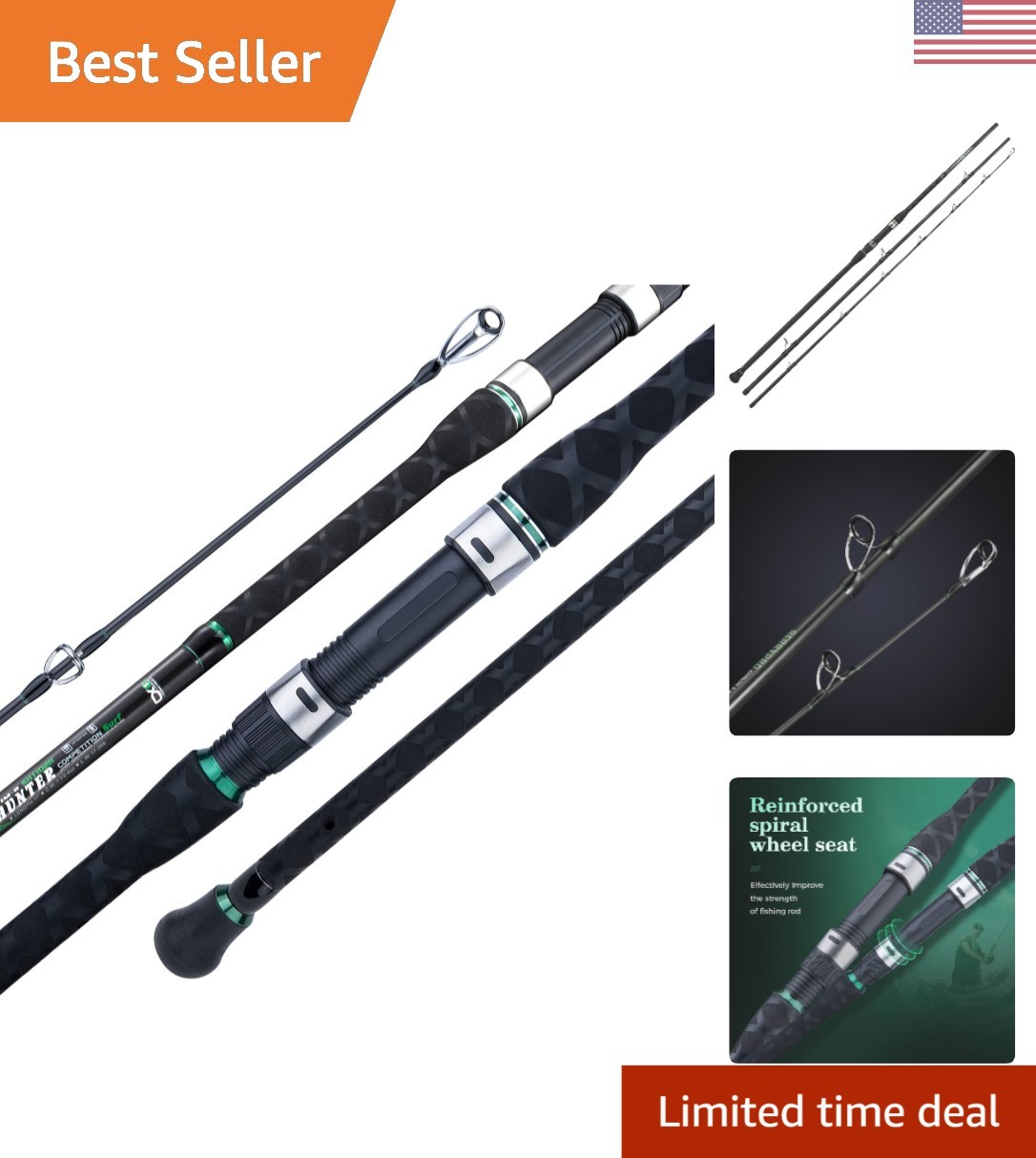 Ultra-Light 10′ IM8 Carbon Fishing Rod – Smooth Casting and High Sensitivity