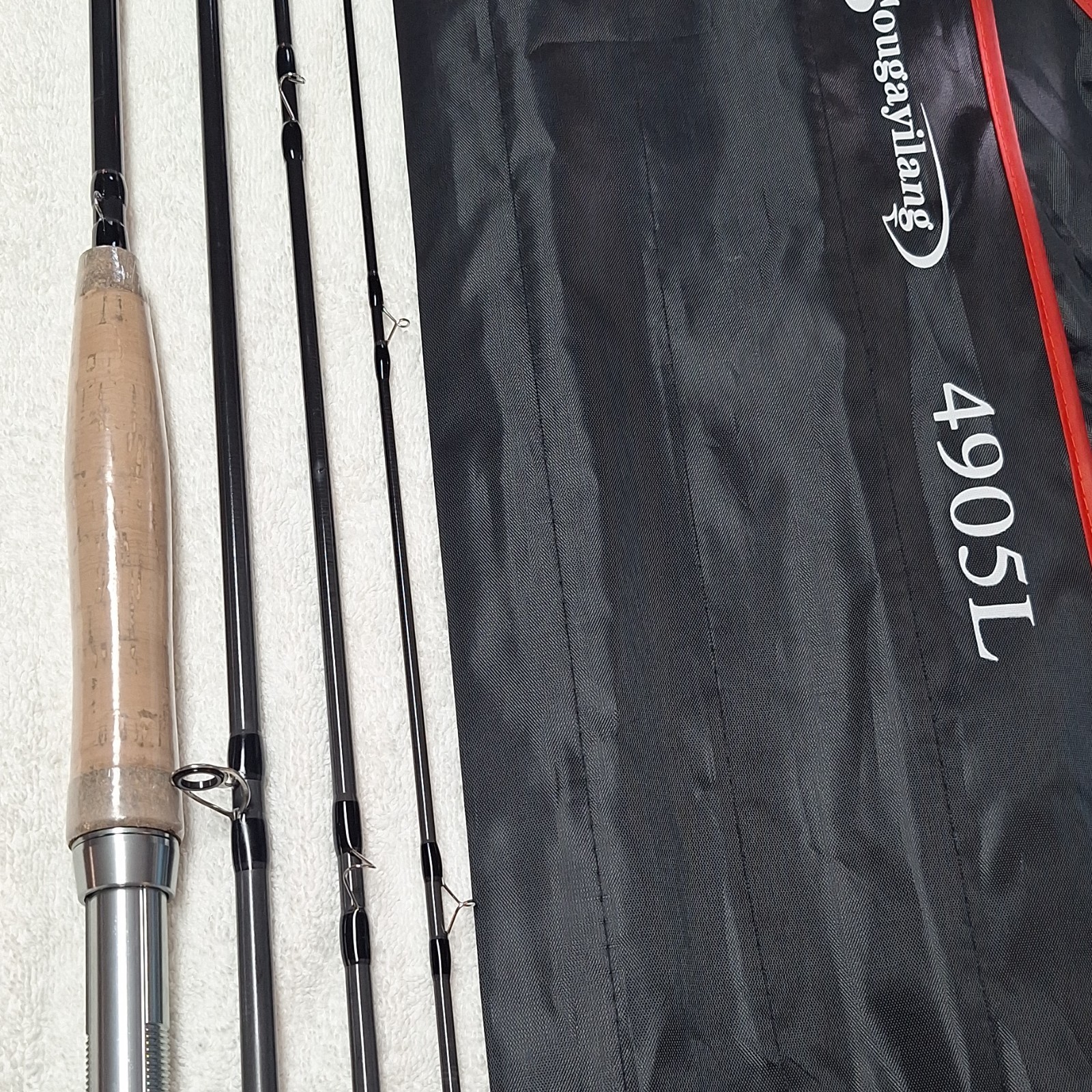 Sougayilang 4905L 9 ft 5/6 wt 4 pc Premium Carbon Fiber Fly Rod Cork with Bag